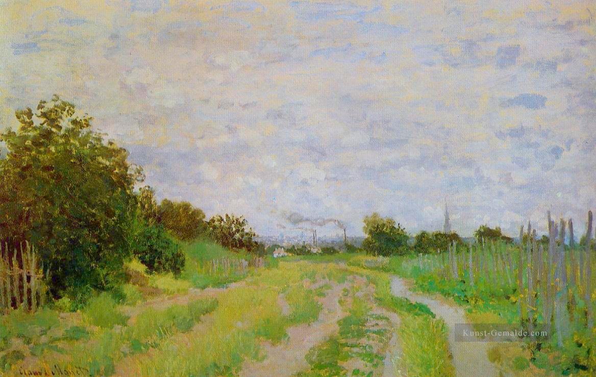 Lane in den Weinbergen bei Argenteuil Claude Monet Szenerie Ölgemälde